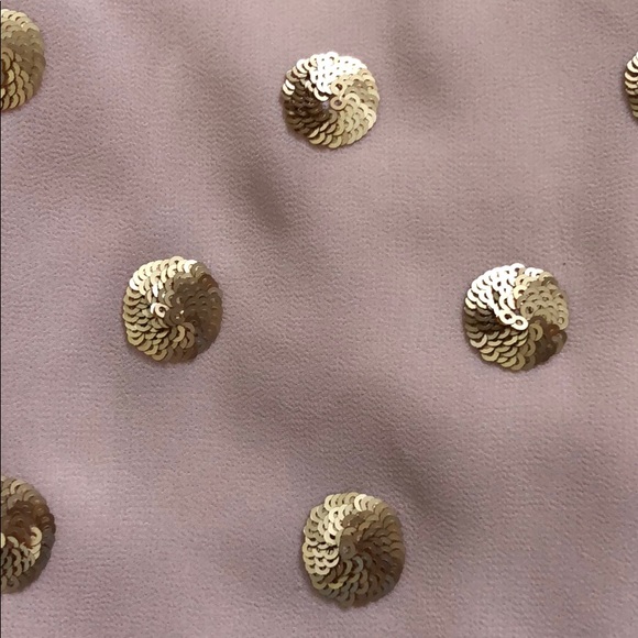 Blush Pink Polka Dot Tank with Gold Sequins size M - Picture 3 of 7